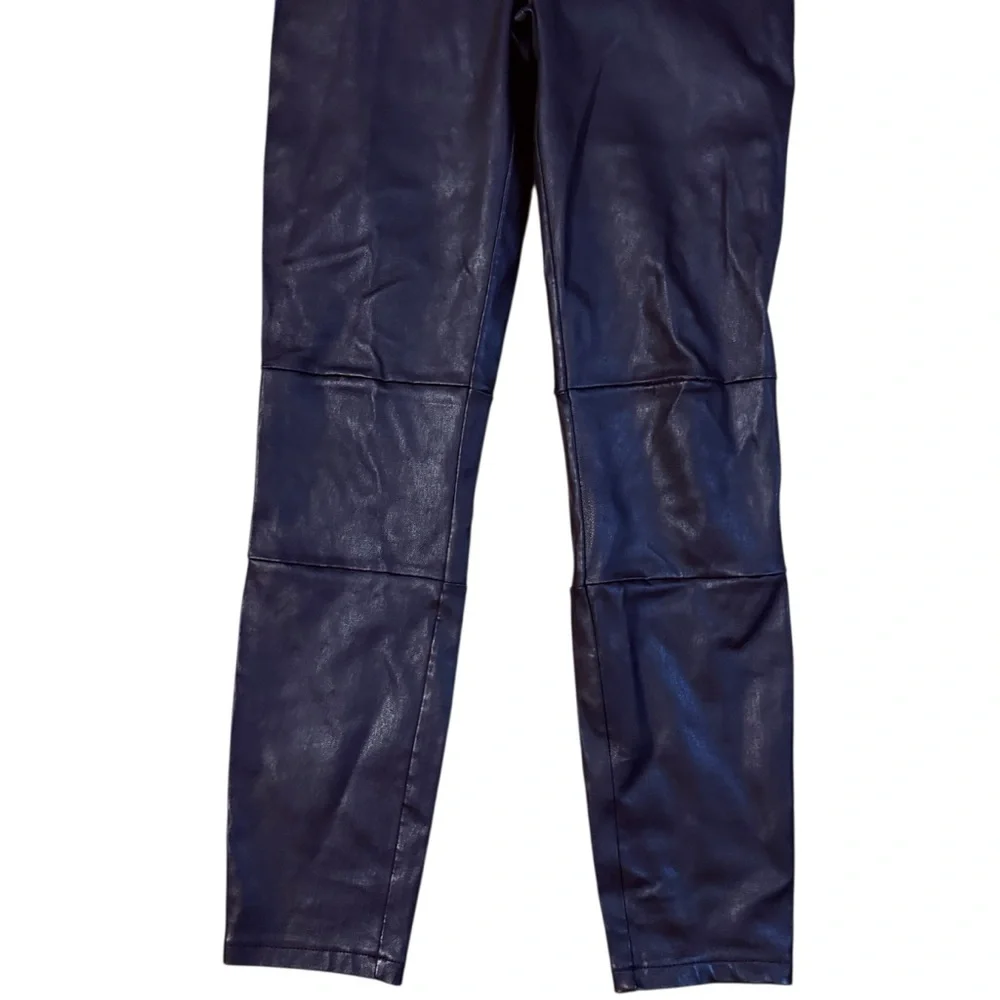 Daryl K Stretch Lamb Leather Black Classic Leggings Size 8 - Picture 7 of 10